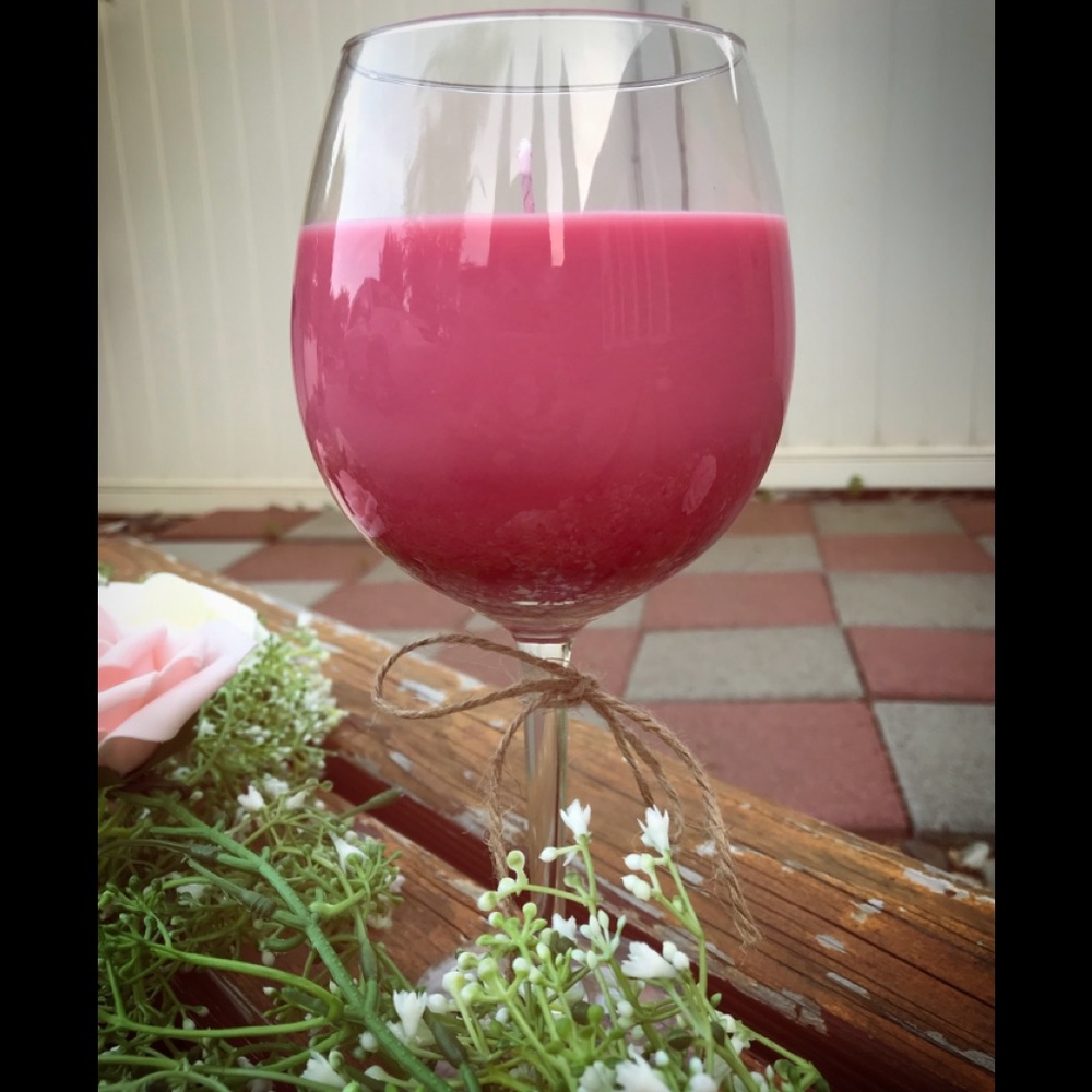 Wine glass candles